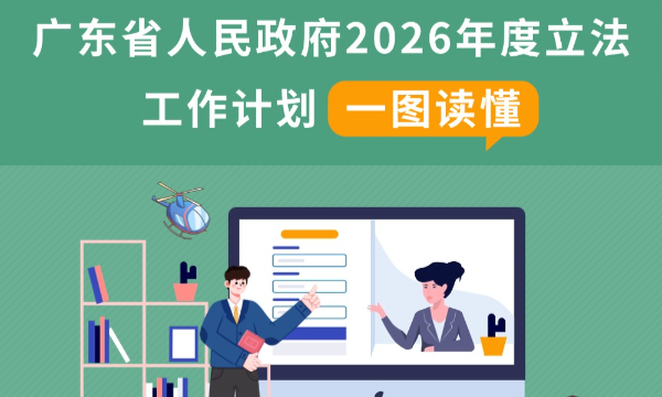 一图读懂广东省人民政府2026年度立法工作计划